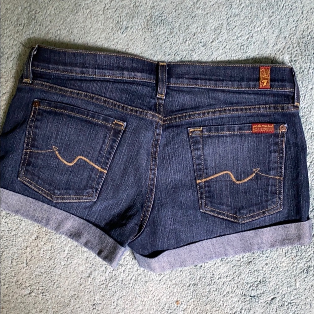7 For All Mankind cuffed jean shorts